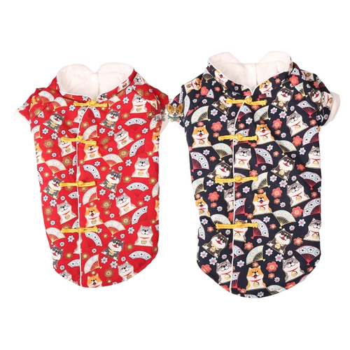 婉蔓 Корги новогодний хлопчатовод Corgi Corgi Cotton Cotton Kettement, привлечь богатство и благословения, чтобы отпраздновать новогоднюю собаку новогоднюю одежду осенью и зимний стиль, чтобы согреться