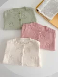 Детский милый демисезонный кардиган, летняя одежда, кролик, рубашка