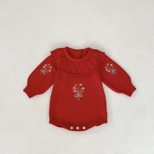 Детский демисезонный хлопковый пуховик, свитер, трикотажное боди для девочек, платье для принцессы