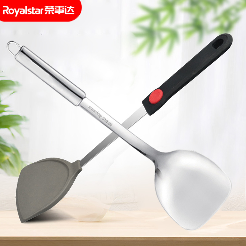 不粘锅硅胶铲子炒菜铲子耐高温家用不锈钢厨具护锅炒勺荣事达锅铲