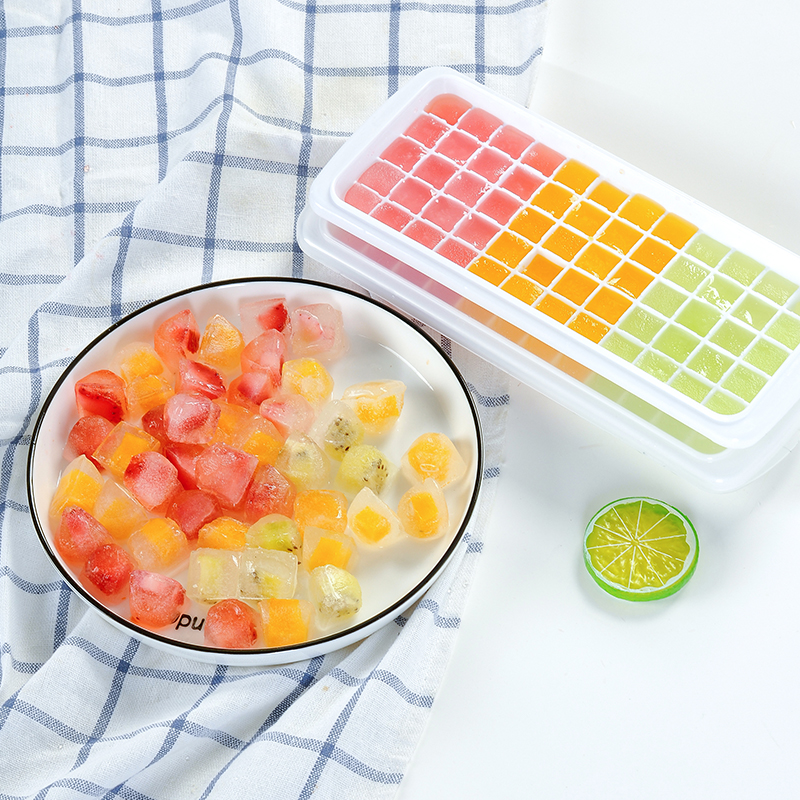 Summer homemade DIY ice grid ice box with lid Household ice grid ice cube abrasive ice CUBE creative frozen ice box