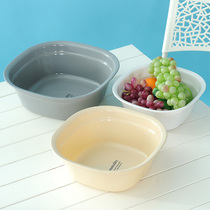 Square thickened plastic basin washbasin Large household wash basin Wash basin Baby foot basin Small raspberry washbasin
