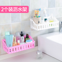 Creative non-perforated toilet shelf kitchen plastic wall Wall Wall toilet toilet toilet debris storage rack