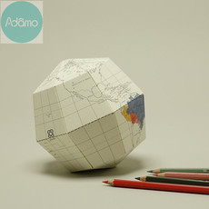 3D модель члена маятник geografia23.4度地轴组装式能做标记地球仪摆件大号创意生日礼物