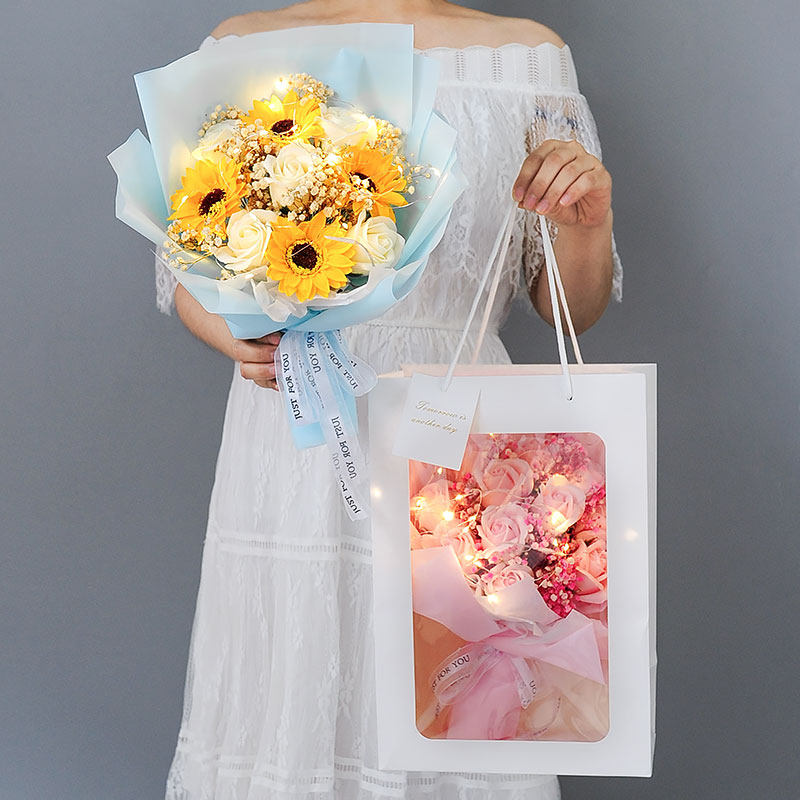 Stars dry flower bouquet gift box soap rose birthday gift female Valentine's Day confession to girlfriend New Year