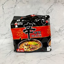 South Korea imported Nongxin Black Sin Ramen 130g * 4 bags of beef bone soup noodle soup cooked noodles Instant Noodles instant noodles