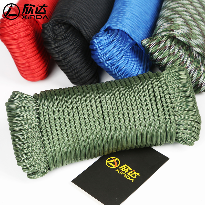 Hinda parachute rope 9 core outdoor rope safety rope camouflage rope wrapped knife rope paratrooper rope weaving bracelet survival equipment