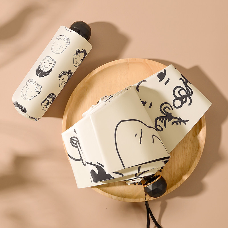 ins juvenile umbrella dual-purpose sunshade sunscreen anti-UV five-fold compact portable fully automatic parasol