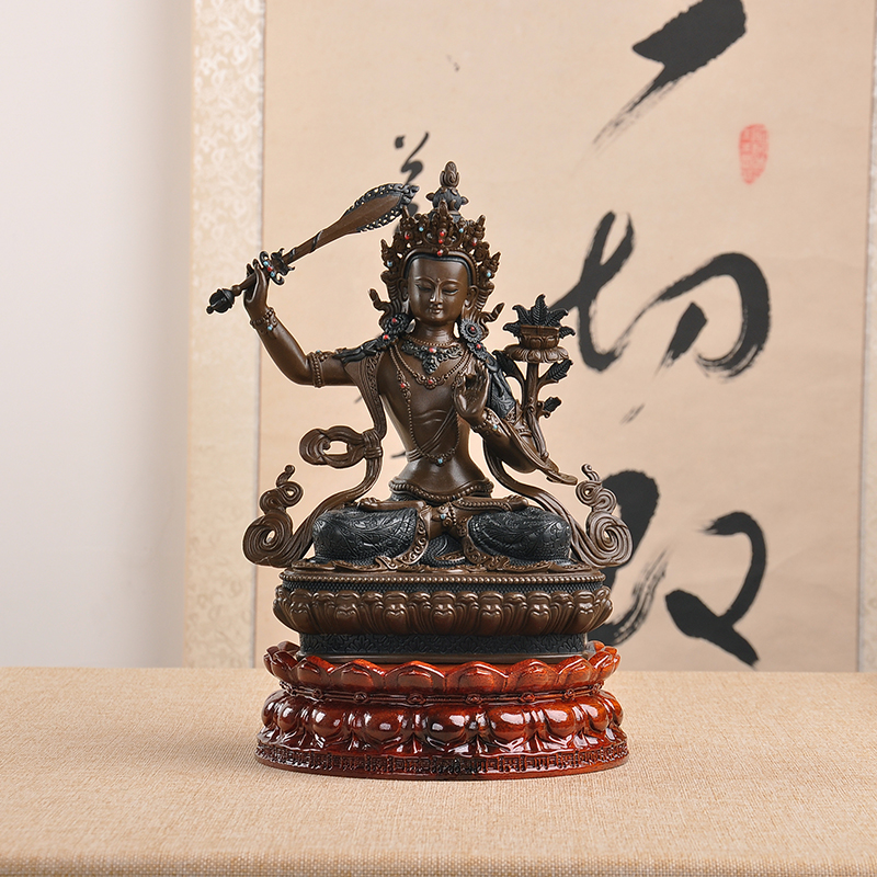 Solid wood whole wood carving Guanyin lotus base Buddhist base vase Vase Bonsai Chishite Handicraft Swing Accessories Base