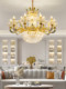 New European-Style Light Luxury Living Room Chandelier, Dining Room Bedroom Crystal Lamp, Villa Duplex Building French-Style Self-Built House Large Chandelier