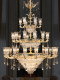 European-Style All-Copper Crystal Chandelier, French-Style Villa Living Room Lamp, Luxurious Dining Room Study Light, Light Luxury Duplex Building Luxury Lighting Fixtures