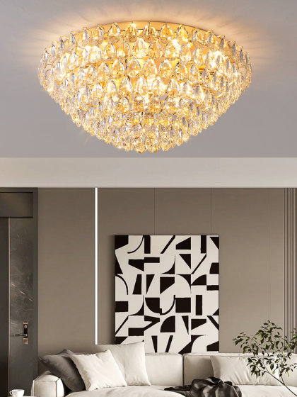 Modern Minimalist Crystal Ceiling Light, Living Room Main Light, New Light Luxury European Style Luxury Dining Room Light, Bedroom Zhongshan Lighting Fixtures