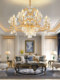 European duplex building villa large chandelier living room lamp simple modern light luxury building mid-floor hotel engineering French lamps