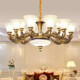 American Retro Minimalist Living Room Lamp Chandelier, Elegant European-Style Dining Room, Bedroom, Study, Light Luxury Zinc Alloy Lamps and Lighting Fixtures