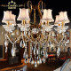 Huanmei Lighting Bronze Classical Lamps European Crystal Lamp Chandelier Living Room Dining Room Bedroom Led Candle Chandelier