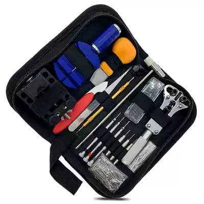 Watch repair hardware tools, watch repair kit, tool set, clock disassembly and replacement battery, strap