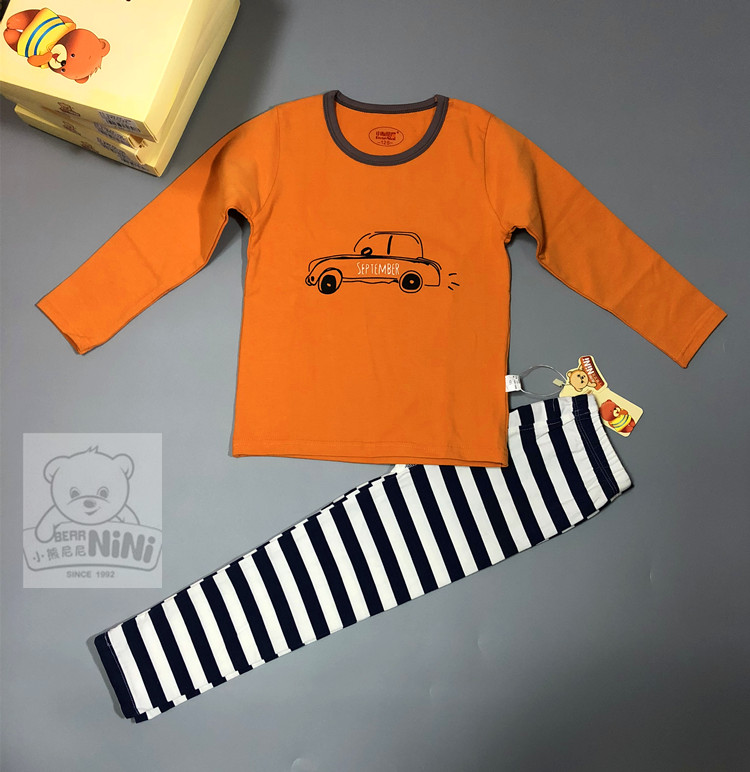 Đàn ông và phụ nữ, trẻ em, đích thực, gấu, Nini, mùa xuân và mùa thu, bốn mùa, quần áo mùa thu, đồ lót, bộ đồ, dịch vụ gia đình, bông Lycra, cậu bé lớn đồ bộ mặc nhà dài tay vải cotton cho bé