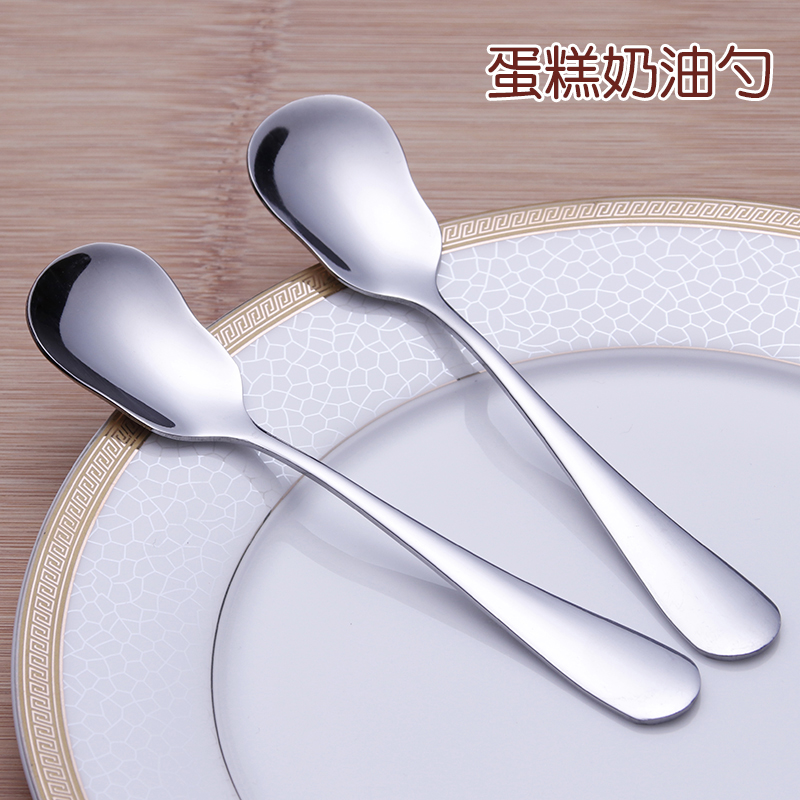 Thép không gỉ tráng miệng muỗng muỗng kem muỗng cà phê muỗng thìa nhỏ muỗng kem thìa muỗng thìa thìa bơ bộ chén đĩa cao cấp
