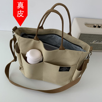 Hong Kong canvas bag womens 2022 autumn and winter new all-match casual large-capacity messenger commuter bag tote bag