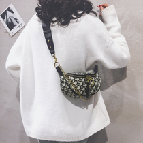 Canvas chest bag womens summer bag 2021 new trendy niche design sense one shoulder messenger fanny pack casual wild ins