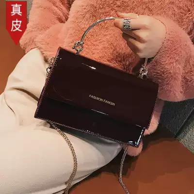 Leather small mk handbag bag female 2021 new trendy autumn and winter high-end niche texture shoulder messenger chain bag