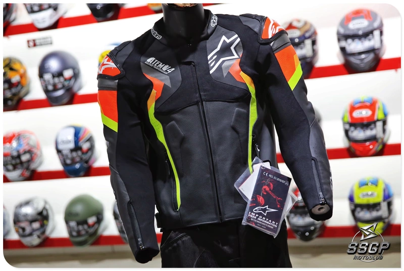 Ý Một ngôi sao Alpinestars mô tô cưỡi phù hợp với da theo dõi áo khoác thiết bị bảo hộ mô tô ATEM - Xe máy Rider thiết bị