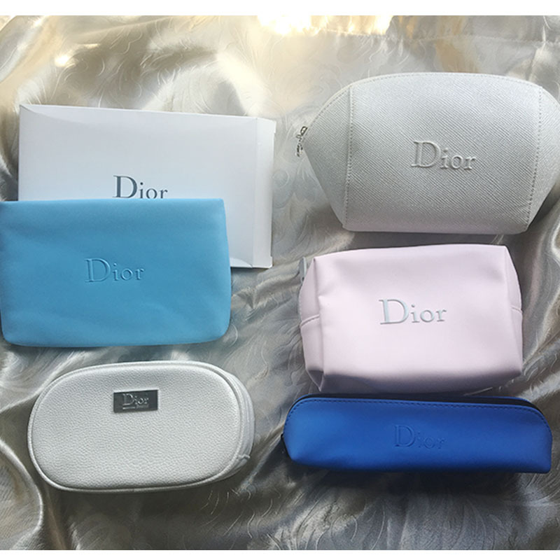 Authentic 2026 Dior Cosmetic Bag Set Gift Box, Snow Elf Shell Cosmetic Bag Clutch Transformation