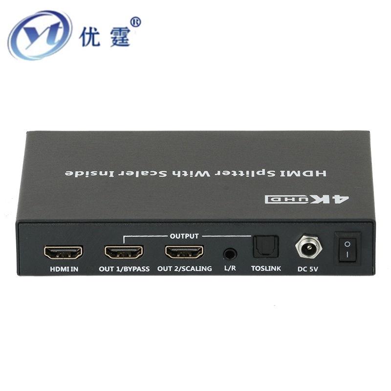Youting HDMI resolution converter 4K60 to 30hz HDM distributor one-to-two fiber optic audio splitter