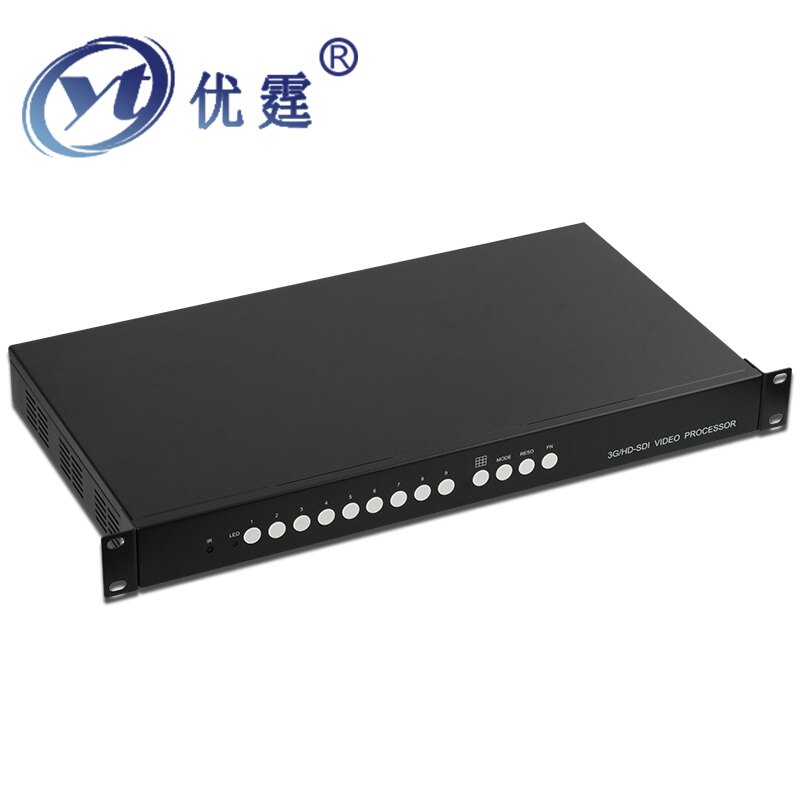 Uting Nine-way SDI Picture Divider Seamless Switcher 9 into 2 out with RS232 Internet interface button to control