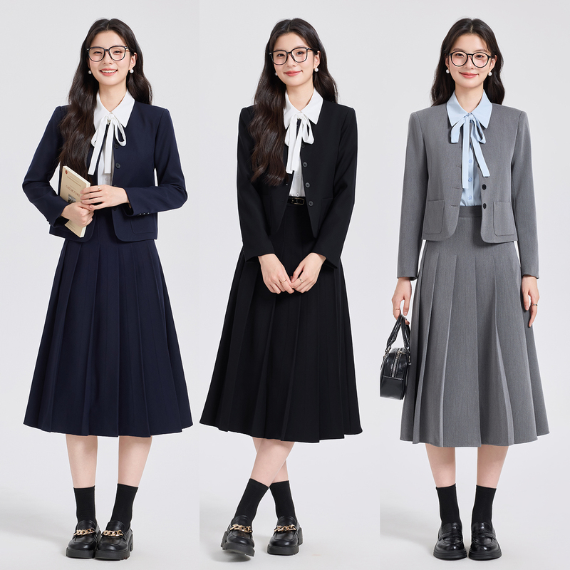 College Style Formal Wear for College Students, Teaching Staff Interviews, Speech Competitions, Women's Formal Occasion Suits and Skirt Suits