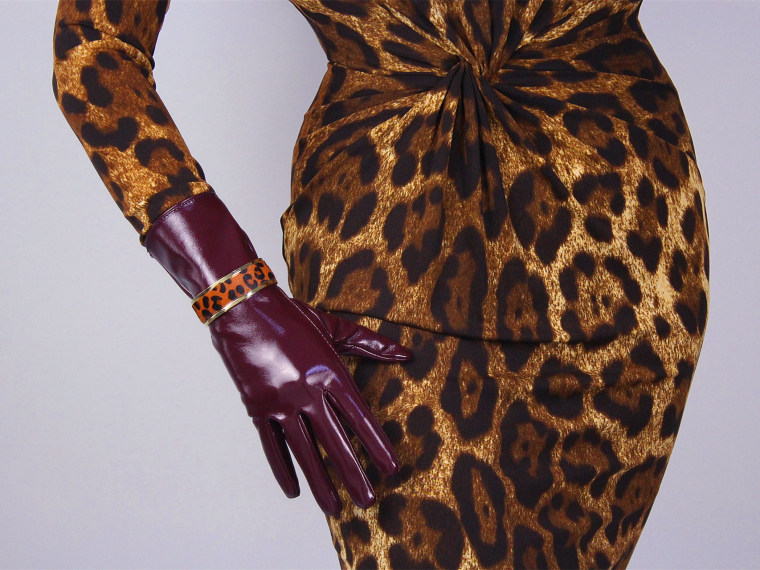 Tech Gloves Faux Patent Leather Wrist Long Short Coffee Black White Touchscreen 28cm LLDLLNT