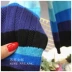 19 mùa thu mới của phụ nữ phiên bản Hàn Quốc của cầu vồng sọc tròn cổ áo len mỏng len áo len đáy áo len - Áo / áo thun