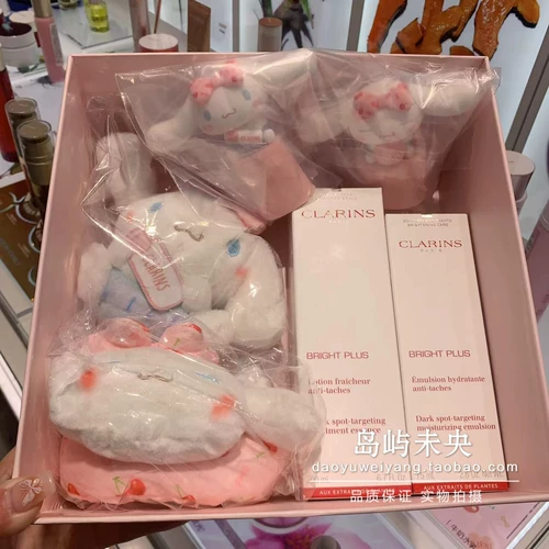 Clarins, подарочная коробка, молочко, крышка от бутылочки, кукла, повязка на голову, Cinnamoroll, делается под заказ
