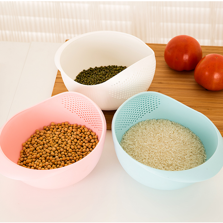 Washing rice artifact basin sieve basket practical household daily necessities lazy kitchen department store small commodity grocery store