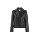 Qiushui Yiren Retro Motorcycle Leather Jacket Women 2024 Spring New Short Leather Jacket Black Jacket ເປັນທີ່ນິຍົມໃນປີນີ້