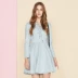 Qiu Shui Yiren 2016 Winter New Women Ren-up Đơn giản nối cà vạt Váy mỏng quần áo thời trang nữ Sản phẩm HOT
