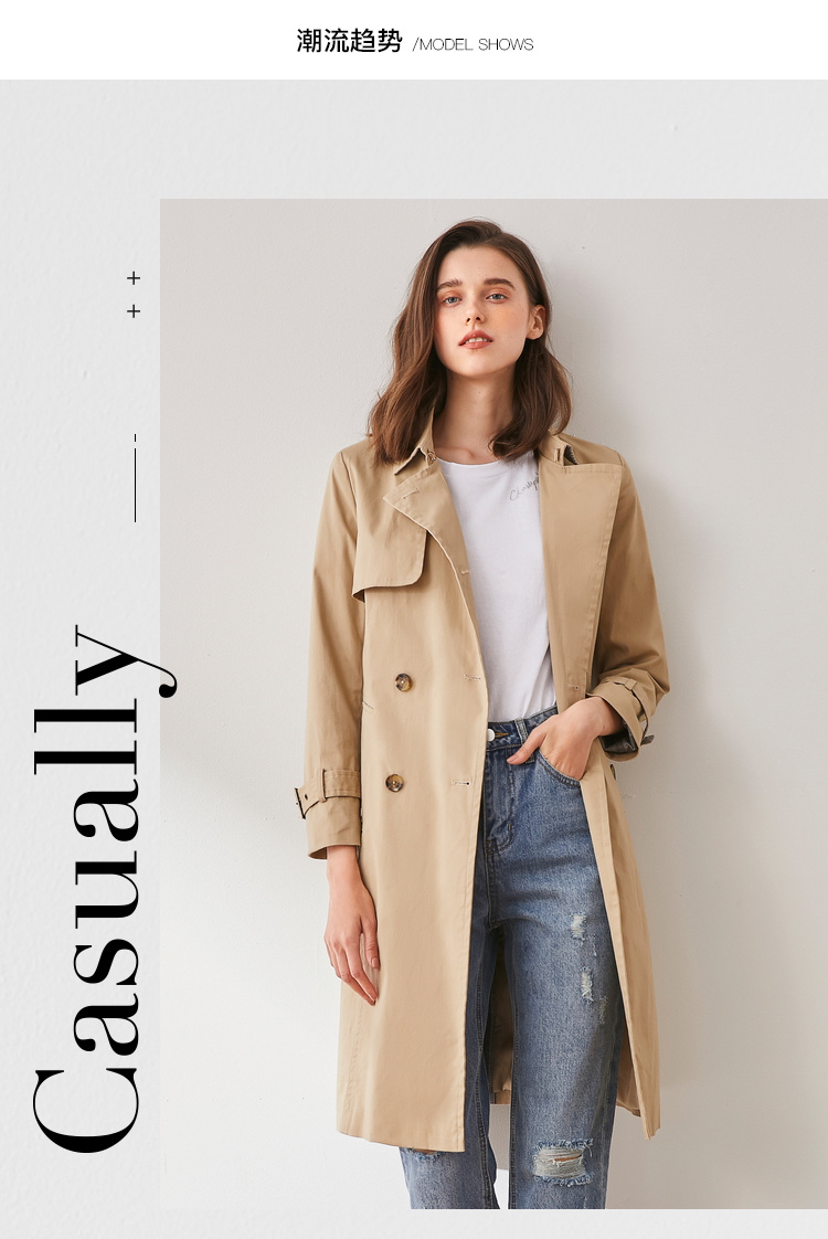 Trench pour femme      en Coton - Ref 3225903 Image 7