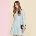 Qiu Shui Yiren 2016 Winter New Women Ren-up Đơn giản nối cà vạt Váy mỏng