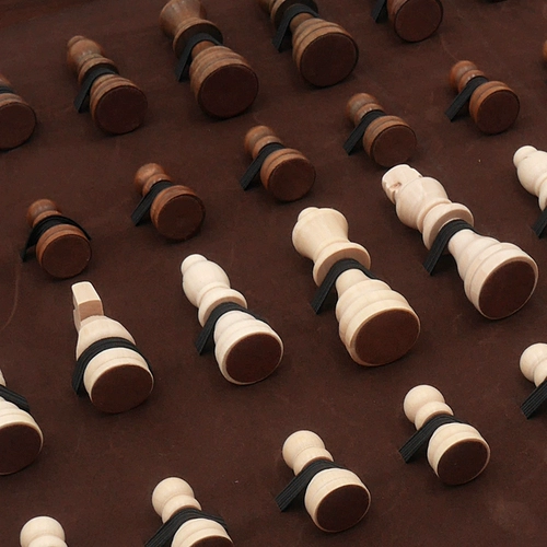 Большие шахматы для начинающих из натурального дерева