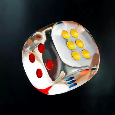 Dice large bar nightclub KTV supplies full transparent acrylic plastic sieve grain toy throw