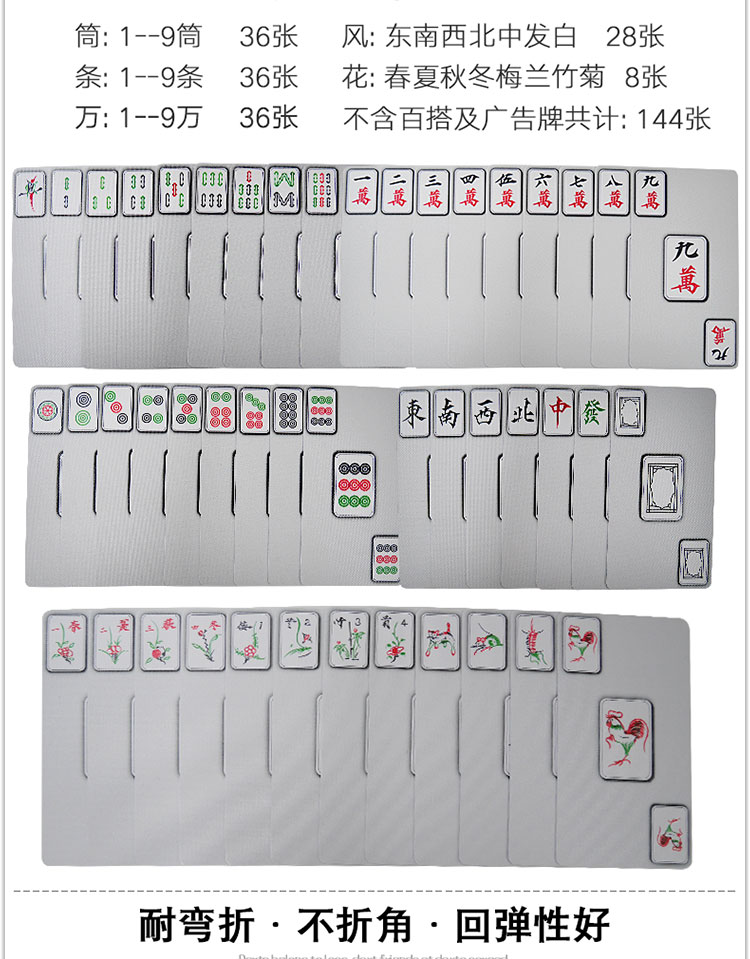 Crystal Mahjong Poker Full Nhựa Mini Travel Mahjong Solitaire Đặt để gửi khăn trải bàn bằng tiền xu 2 con xúc xắc - Các lớp học Mạt chược / Cờ vua / giáo dục cờ vua nam châm chất lượng cao