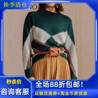 MI42KW291 manyanu 2018 new winter loose sweet sweater color round neck pullover sweater women