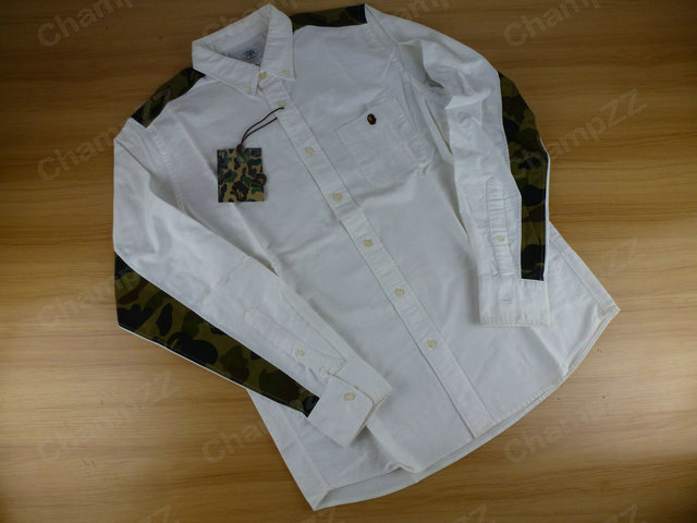[in Stock] Bape Camo Applique Shirt Camouflage Patchwork Ape Shirt Original Price 1588
