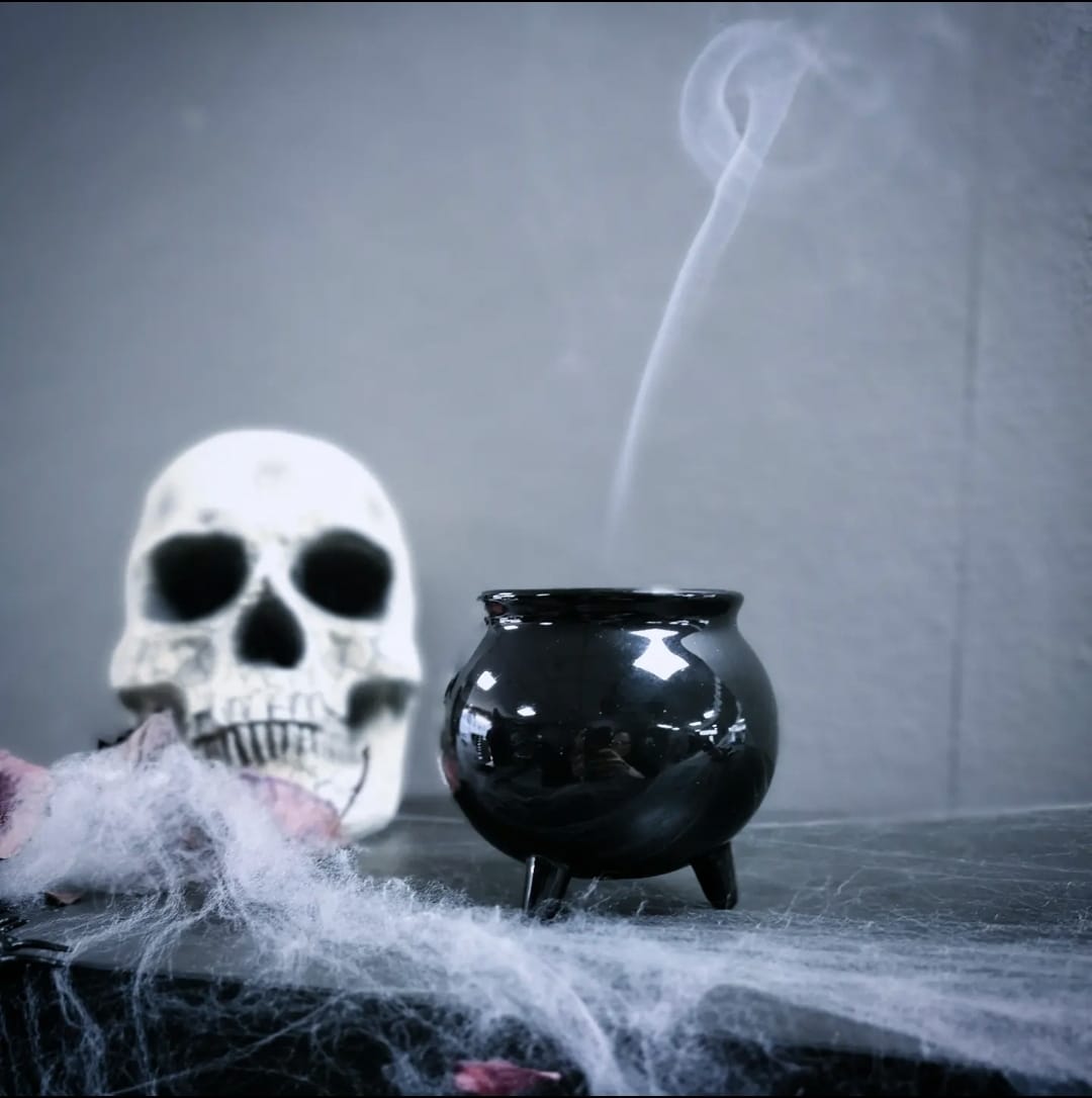 Tide card KILLSTAR Cauldron Gottpunk rock dark black sub-culture three-foot round ceramic incense stove-Taobao