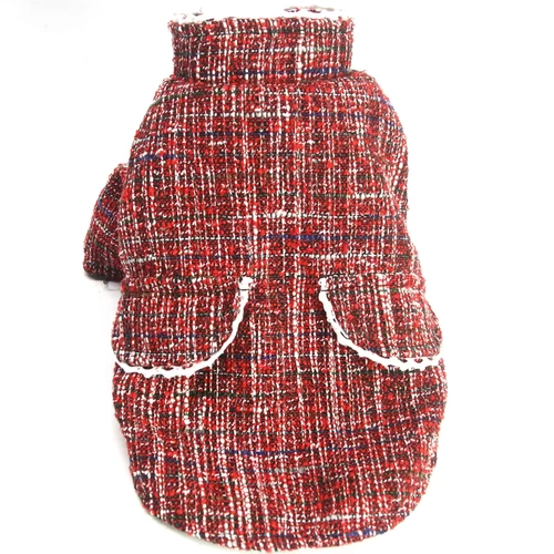 Кружева шерстяная куртка домашние животные весна и осенняя юбка кошки и собачья одежда Тедди Джинмао Ала