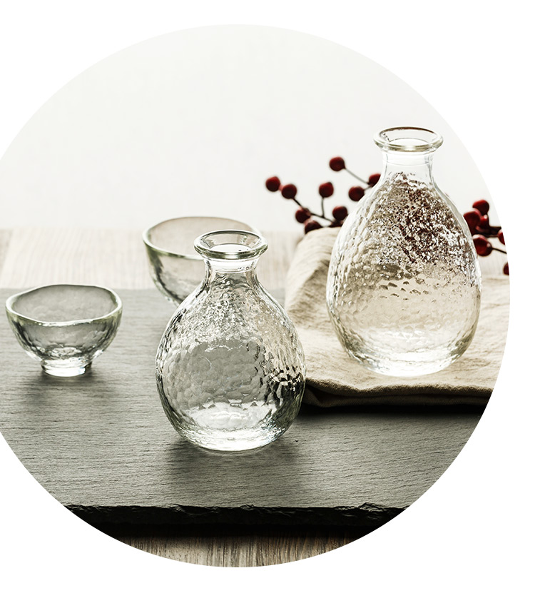 Nhật Bản Tsugaru thủy tinh thủ công hông bình thủy tinh chịu nhiệt thủy tinh rượu sake Nhật Bản và bình gió shochu ly rượu vang ocean