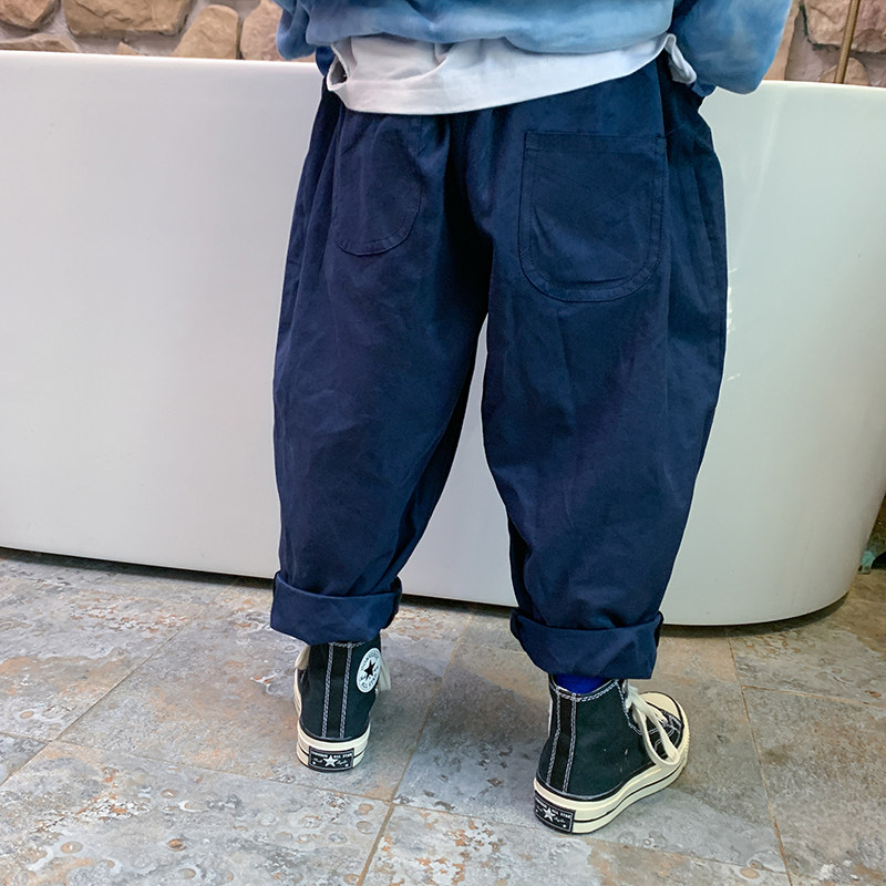 High sweet pear vortex original male and female pants 2021 Spring and autumn new children's easy fashion handsome to increase long pants tide