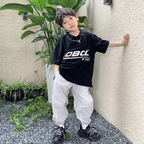 High sweet pear vortex original black foreign polo shirt boys 2021 new summer short sleeve T-shirt children fashion tide