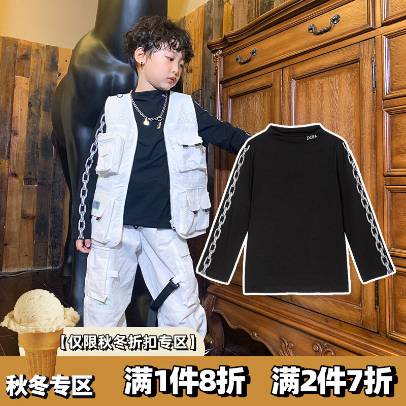 High sweet pear vortices original children pure cotton Korean version long sleeve T-shirt male and female 2021 new foreign palate with bottom blouses