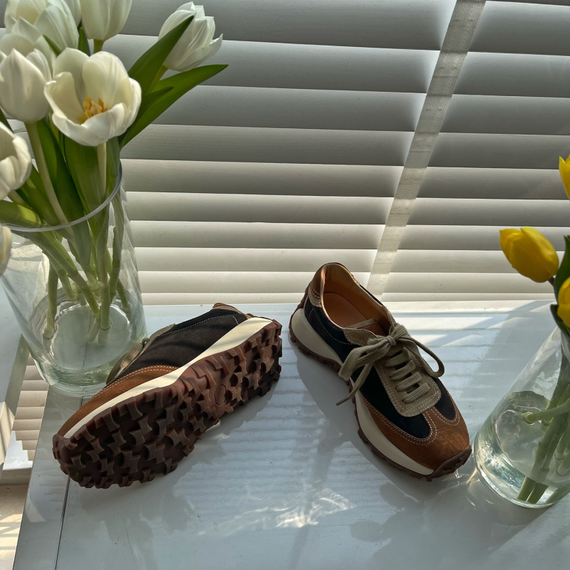 Handmade Shoes by Chendan Chen Dan Women's Shoes Limited Edition Sneakers Genuine Leather Casual Shoes Women's Sweat-Absorbent Breathable Versatile